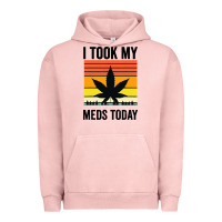 Pigment Salmon i took my meds today Urban Hoodie - artisFamous