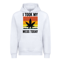 White i took my meds today Urban Hoodie - artisFamous