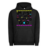 Pigment Black i'm just out here trusting god Urban Hoodie - artisFamous