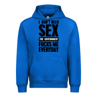 Cobalt I DON'T NEED SEX Urban Hoodie - artisFamous