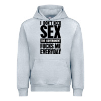 Heather Grey I DON'T NEED SEX Urban Hoodie - artisFamous