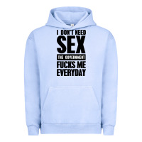 Pigment Grape Ice I DON'T NEED SEX Urban Hoodie - artisFamous