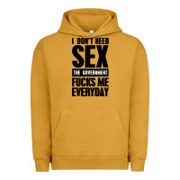 Pigment Peanut Butter I DON'T NEED SEX Urban Hoodie - artisFamous