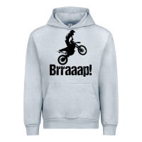 Heather Grey brraaap funny dirt bike Urban Hoodie - artisFamous
