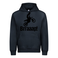 Navy brraaap funny dirt bike Urban Hoodie - artisFamous