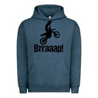 Pigment Midnight Navy brraaap funny dirt bike Urban Hoodie - artisFamous