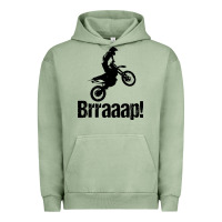 Pigment Oil Green brraaap funny dirt bike Urban Hoodie - artisFamous