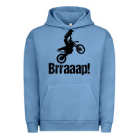 Pigment Pebble Blue brraaap funny dirt bike Urban Hoodie - artisFamous