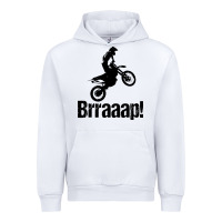 White brraaap funny dirt bike Urban Hoodie - artisFamous