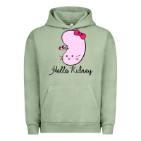 Pigment Oil Green hello kidney Urban Hoodie - artisFamous
