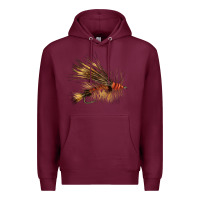 Burgundy Fish Fly Premium Hoodie - LillyAllenDesigns