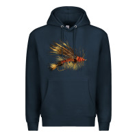 Navy Fish Fly Premium Hoodie - LillyAllenDesigns
