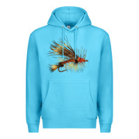 Ocean Blue Fish Fly Premium Hoodie - LillyAllenDesigns