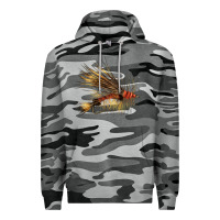 Slate Camo Fish Fly Premium Hoodie - LillyAllenDesigns