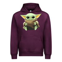 Mauve Wine baby yoda Urban Hoodie - artisFamous