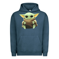 Pigment Midnight Navy baby yoda Urban Hoodie - artisFamous