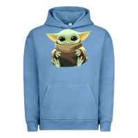 Pigment Pebble Blue baby yoda Urban Hoodie - artisFamous