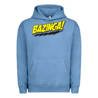 Pigment Pebble Blue Bazinga! Urban Hoodie - artisFamous