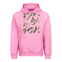 Fuchsia Pink Watercolor Eucalyptus Pattern Urban Hoodie - artisFamous