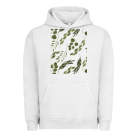 Pigment Lunar Rock Watercolor Eucalyptus Pattern Urban Hoodie - artisFamous