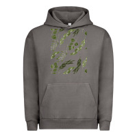 Pigment Tornado Watercolor Eucalyptus Pattern Urban Hoodie - artisFamous