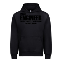 Black i'm an engineering Urban Hoodie - artisFamous