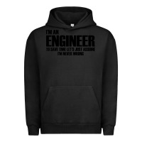 Pigment Black i'm an engineering Urban Hoodie - artisFamous