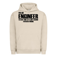 Pigment French Oak i'm an engineering Urban Hoodie - artisFamous
