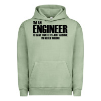 Pigment Oil Green i'm an engineering Urban Hoodie - artisFamous