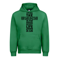 Emerald John 3:16 Bible Verse Cool Christian Church Shirts Christianity Urban Hoodie - artisFamous