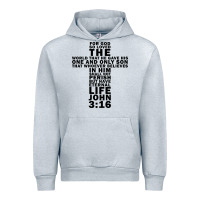 Heather Grey John 3:16 Bible Verse Cool Christian Church Shirts Christianity Urban Hoodie - artisFamous