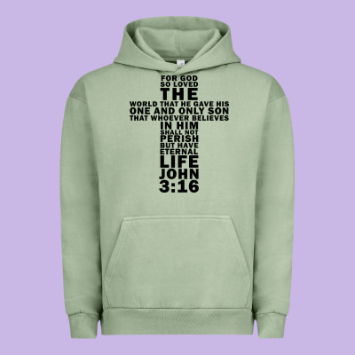 John 3:16 Bible Verse Cool Christian Church Shirts Christianity Urban Hoodie Designed By Artisfamous