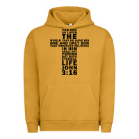 Pigment Peanut Butter John 3:16 Bible Verse Cool Christian Church Shirts Christianity Urban Hoodie - artisFamous