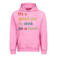 Fuchsia Pink it's a good day to drink on a boat Urban Hoodie - artisFamous