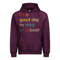 Mauve Wine it's a good day to drink on a boat Urban Hoodie - artisFamous
