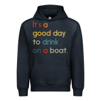 Navy it's a good day to drink on a boat Urban Hoodie - artisFamous