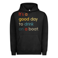 Pigment Black it's a good day to drink on a boat Urban Hoodie - artisFamous