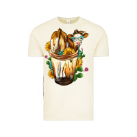 Vintage Arctic Simmental Cow Bobba Cup Vintage Tee - FaDigitalArtStudio