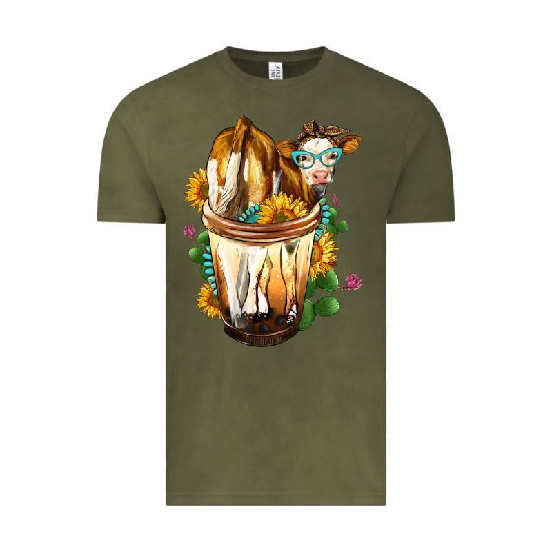 Simmental Cow Bobba Cup Vintage Tee by FaDigitalArtStudio | Teevron