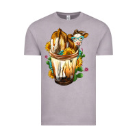 Vintage Zinc Simmental Cow Bobba Cup Vintage Tee - FaDigitalArtStudio