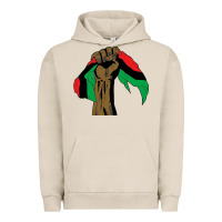 Pigment French Oak black power african license Urban Hoodie - artisFamous