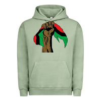 Pigment Oil Green black power african license Urban Hoodie - artisFamous