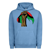 Pigment Pebble Blue black power african license Urban Hoodie - artisFamous