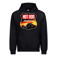 Black HOT ROD GARAGE CAR Urban Hoodie - artisFamous