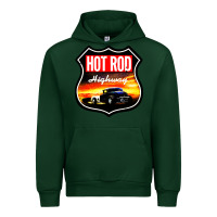Forest Green HOT ROD GARAGE CAR Urban Hoodie - artisFamous