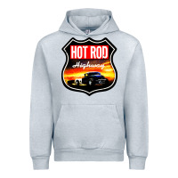 Heather Grey HOT ROD GARAGE CAR Urban Hoodie - artisFamous
