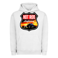 Pigment Lunar Rock HOT ROD GARAGE CAR Urban Hoodie - artisFamous
