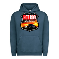 Pigment Midnight Navy HOT ROD GARAGE CAR Urban Hoodie - artisFamous