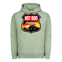 Pigment Oil Green HOT ROD GARAGE CAR Urban Hoodie - artisFamous