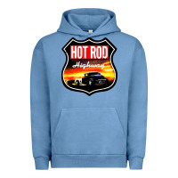 Pigment Pebble Blue HOT ROD GARAGE CAR Urban Hoodie - artisFamous